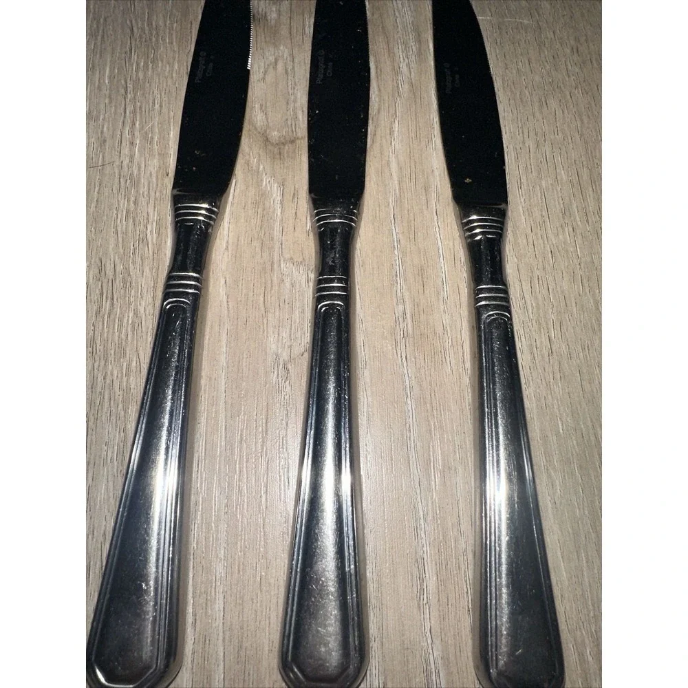 3 Pfaltzgraff PROVIDENCE Stainless Flatware Glossy Dinner Knives 9
